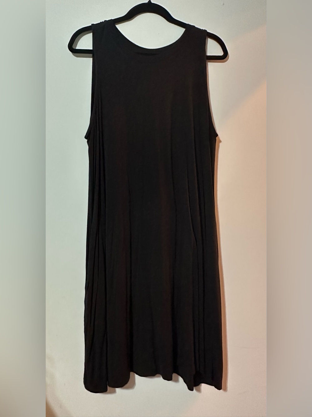 Time and Tru Black Sleeveless knee length Dress